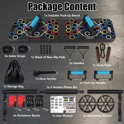 Multifunctional Push Up Board Home Gym Set