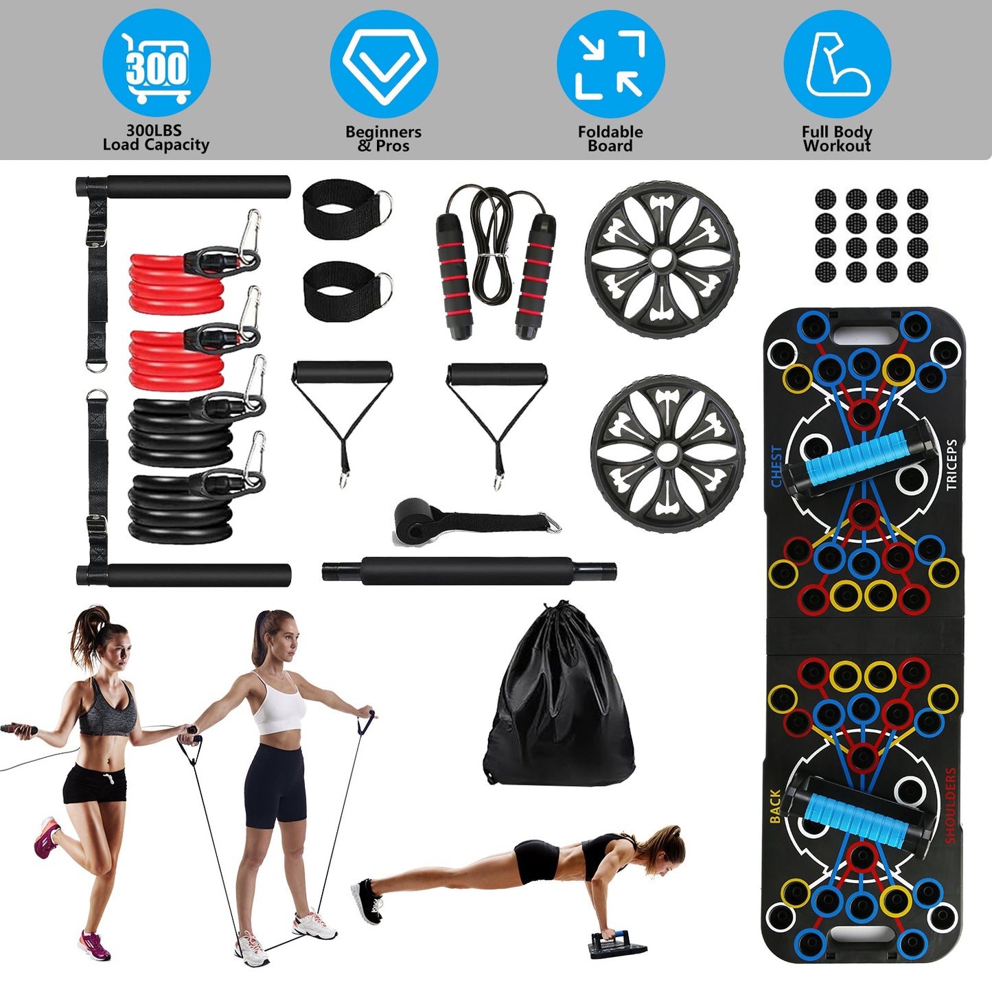 Multifunctional Push Up Board Home Gym Set
