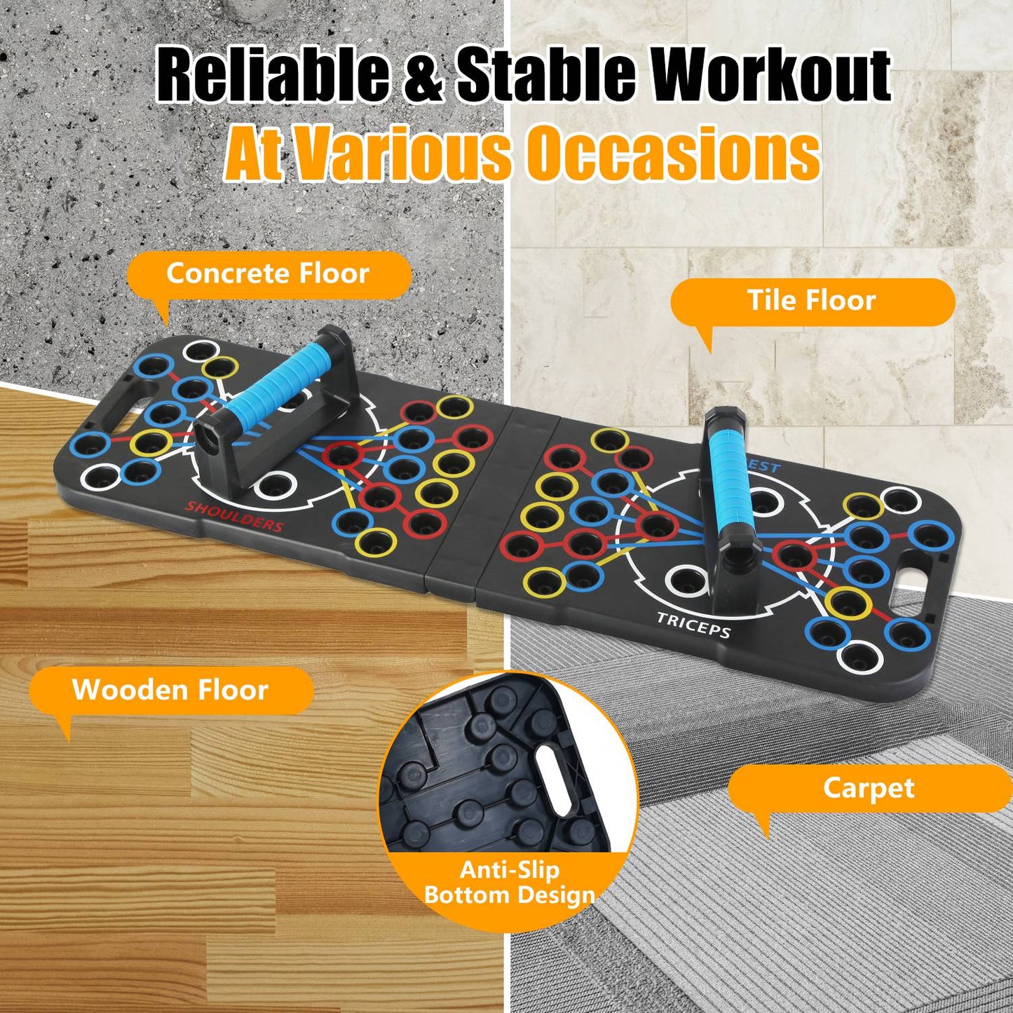 Multifunctional Push Up Board Home Gym Set