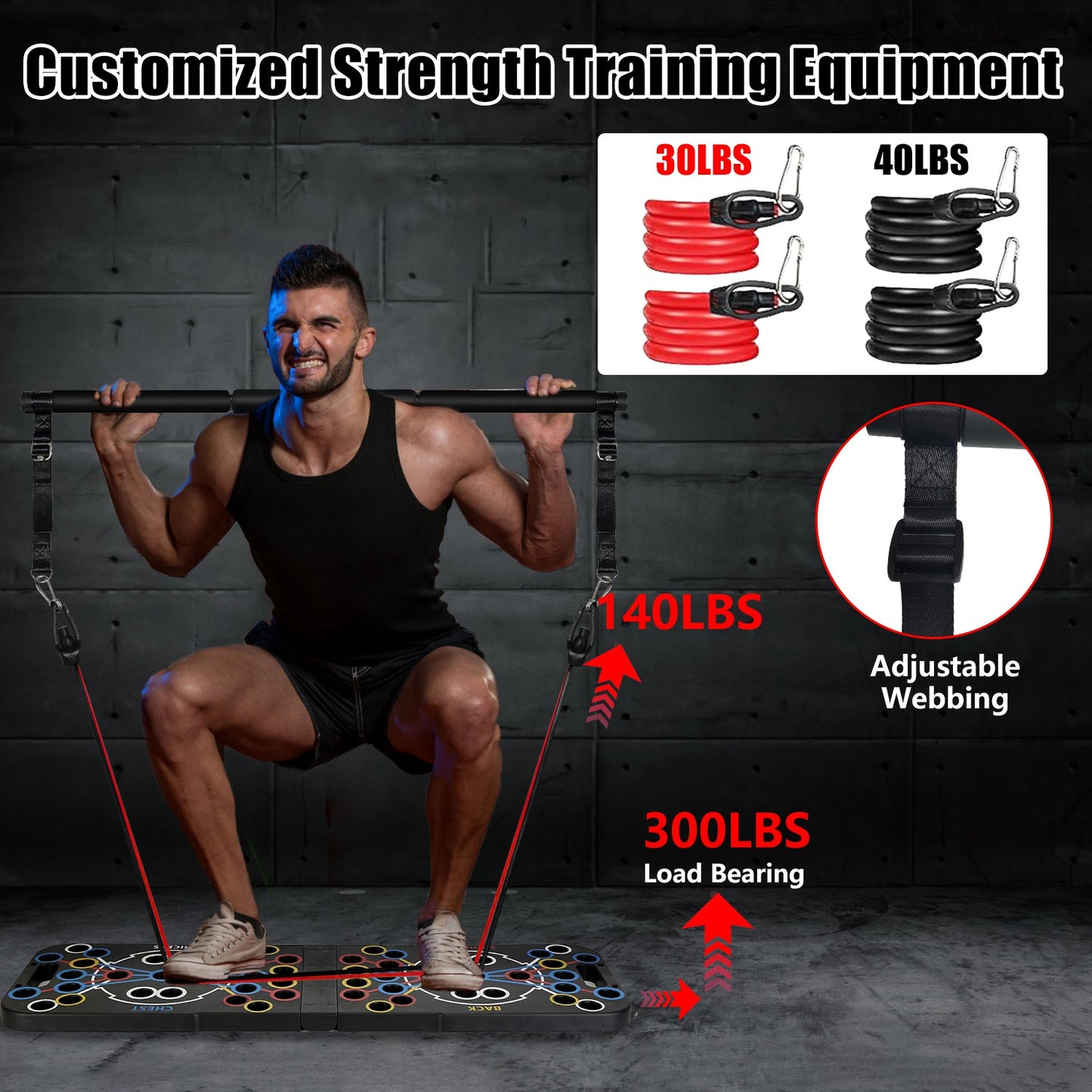 Multifunctional Push Up Board Home Gym Set